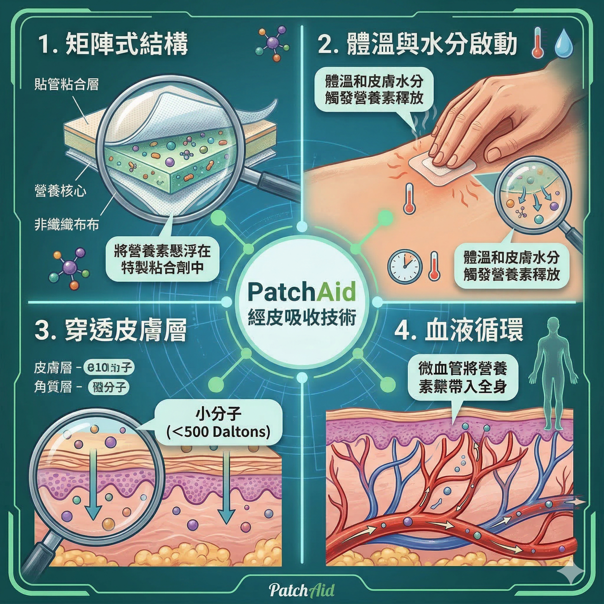 營養貼片PatchAid - 維他命不一定要從口入!! 讓皮膚直接吸收!! 解決吞嚥困難