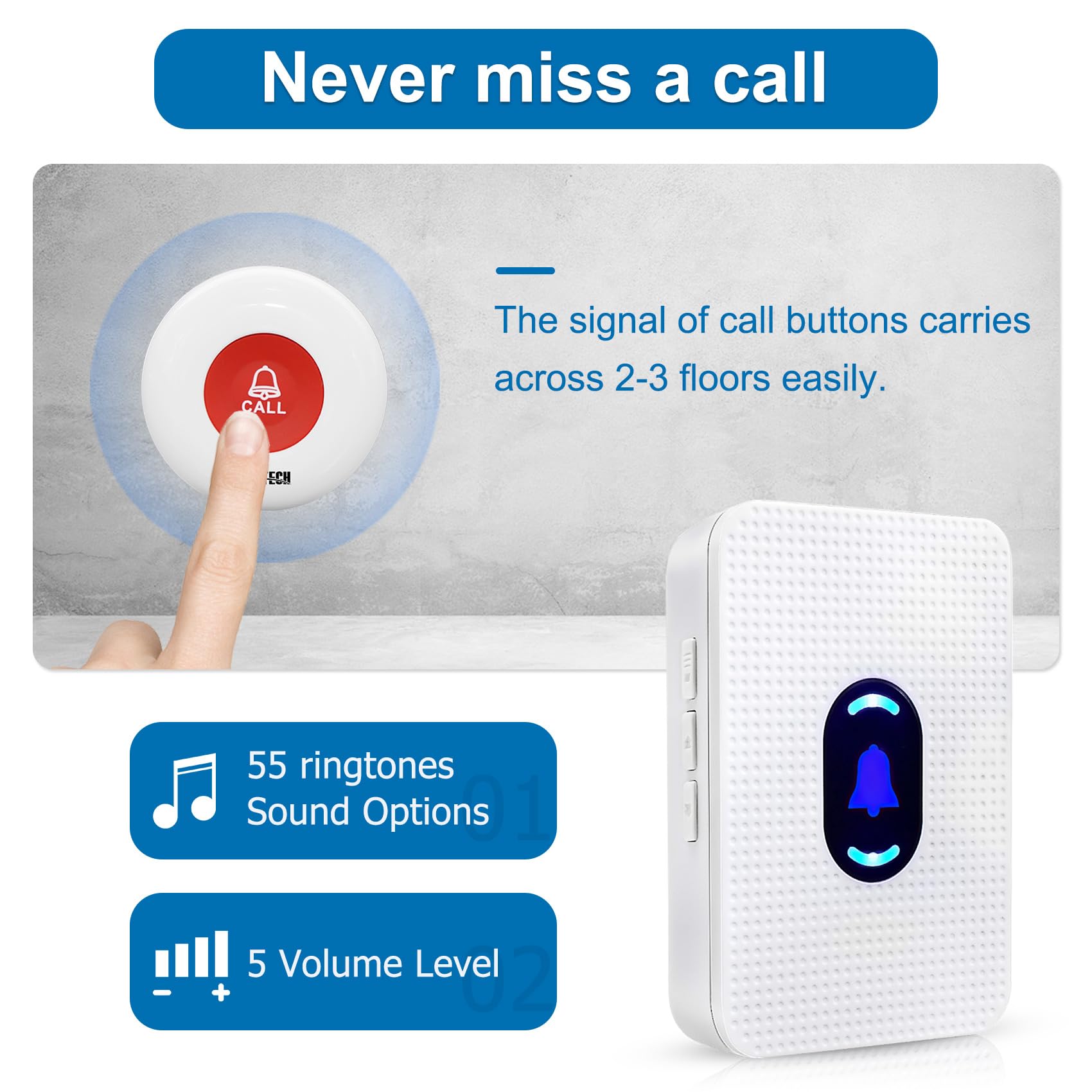 [WH] WH22 SOS長者呼叫器 (2個SOS+2個接收器)