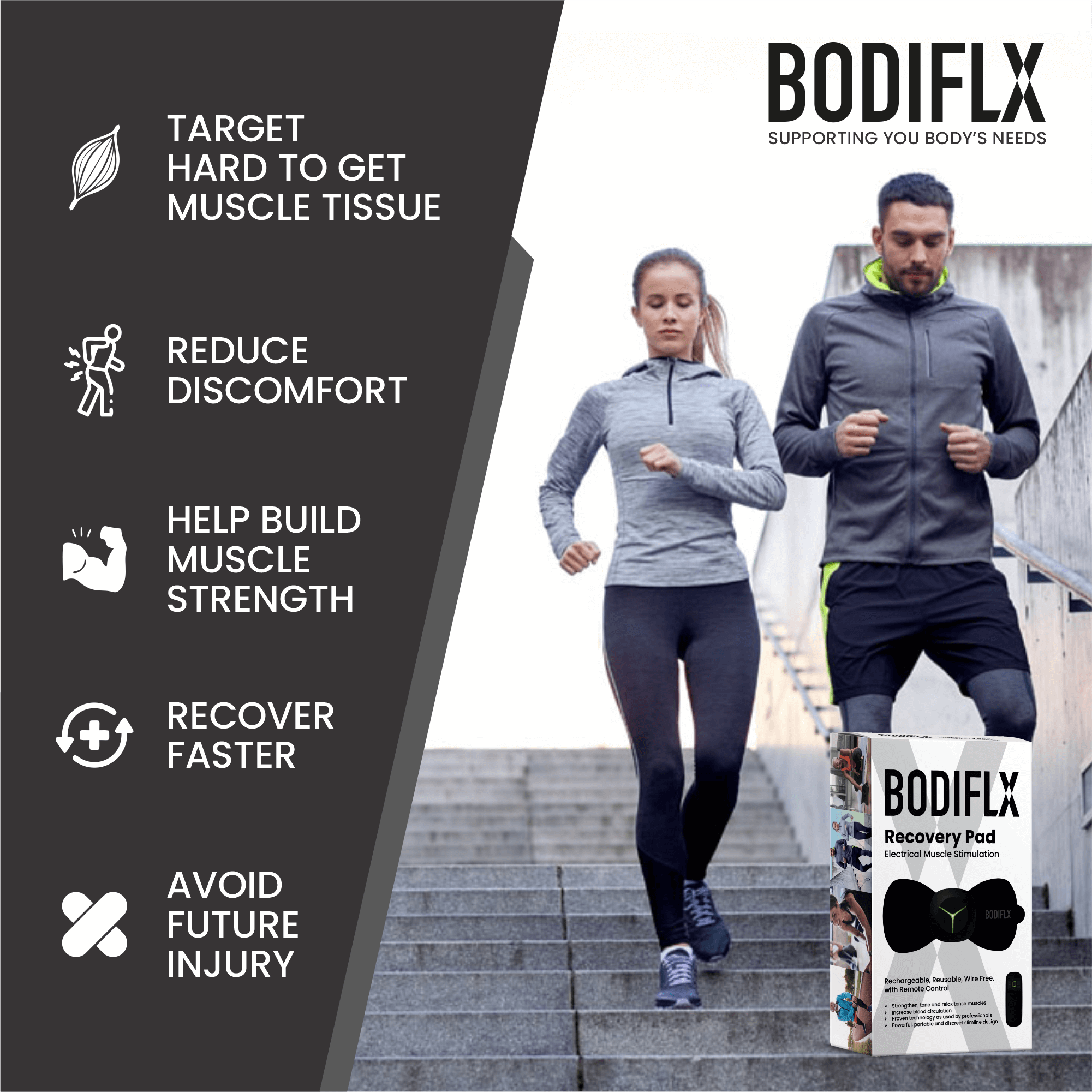 BODIFLX隨身按摩師 無線 EMS 肌肉及止痛按摩儀