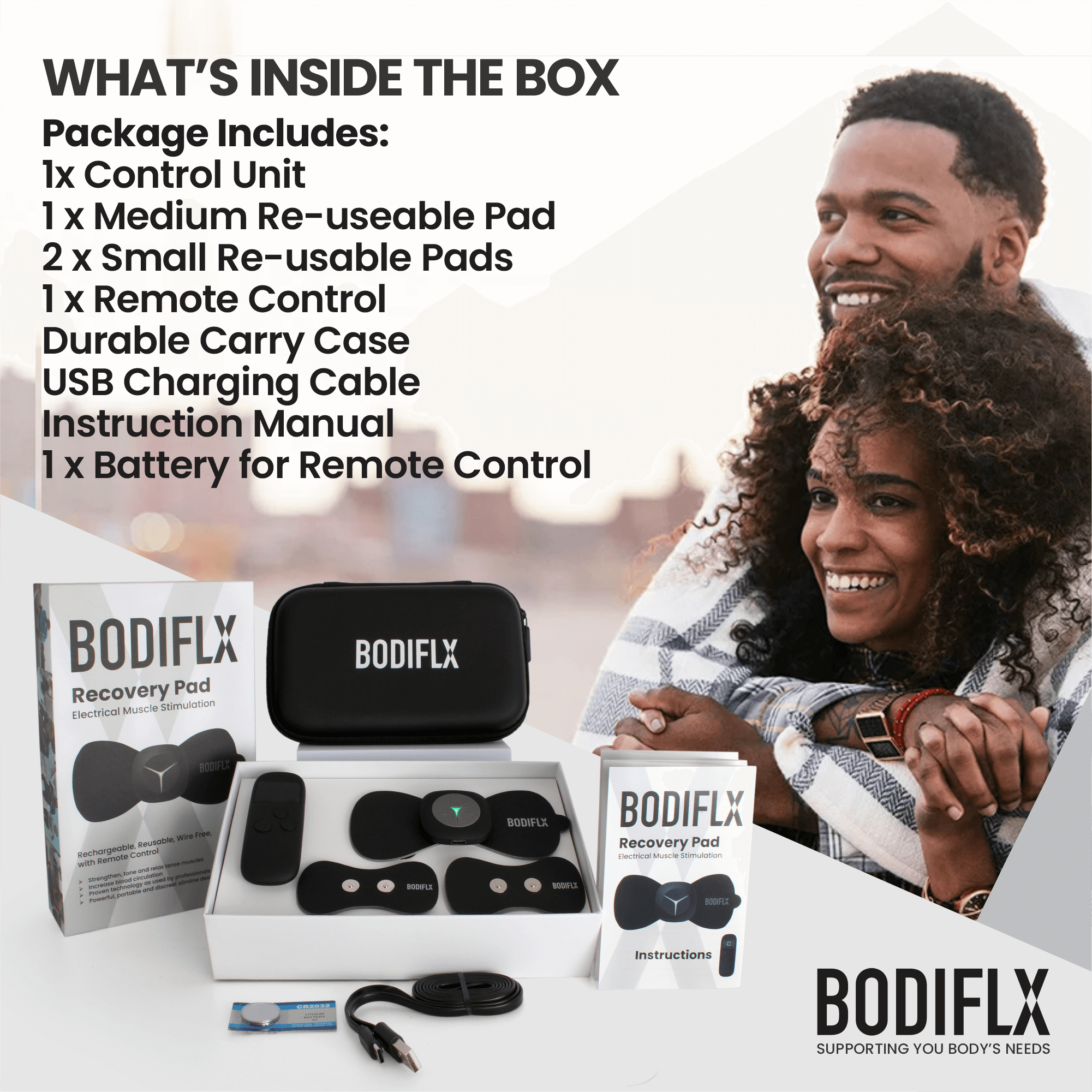 BODIFLX隨身按摩師 無線 EMS 肌肉及止痛按摩儀