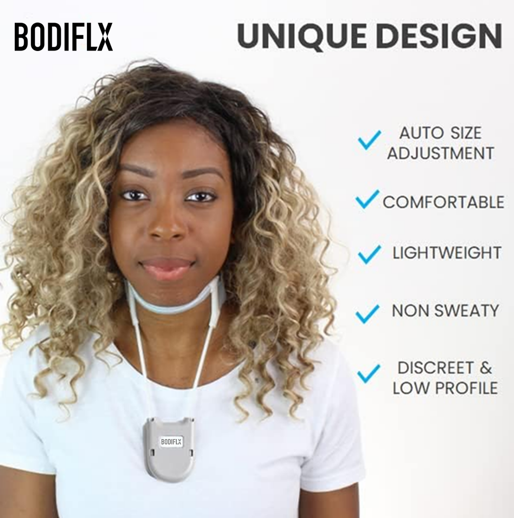 BODIFLX英國時尚護頸托設計，提供自動調整、舒適性、輕量、不易出汗的優勢。