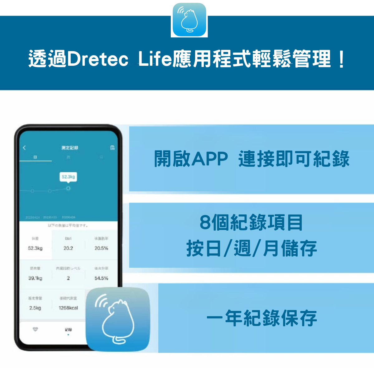 [Dretec] BS-405 Dr.SCANconnect 智能多功能電子磅