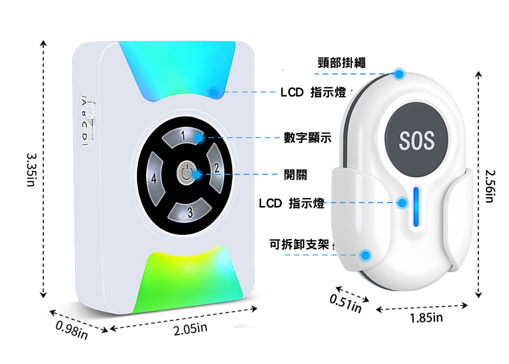 [WH] WHW1家護聆腕帶SOS套裝 長者呼叫器