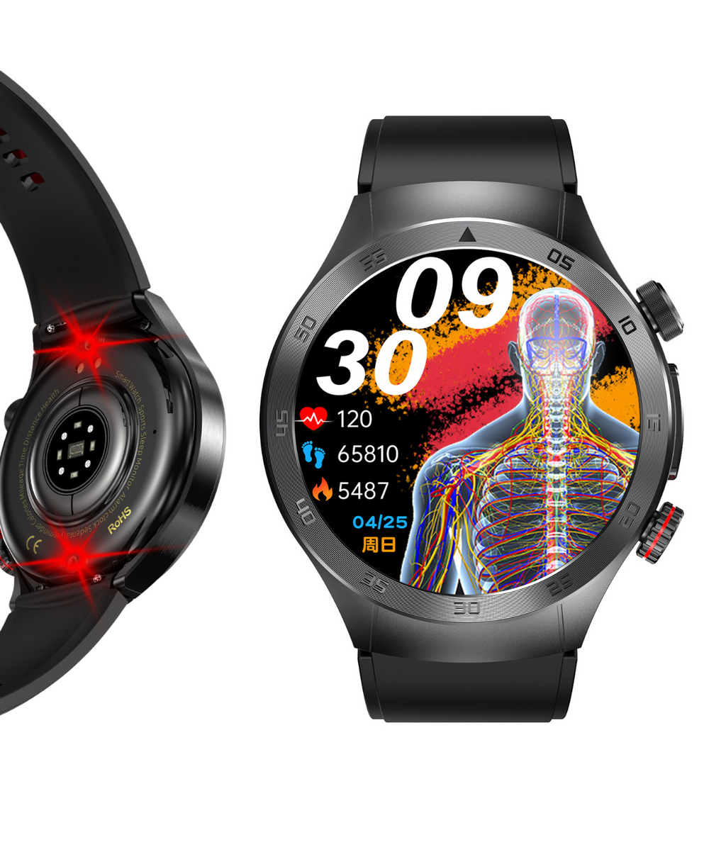 多功能激光理療智能手錶 E800無創血糖尿酸監測手錶