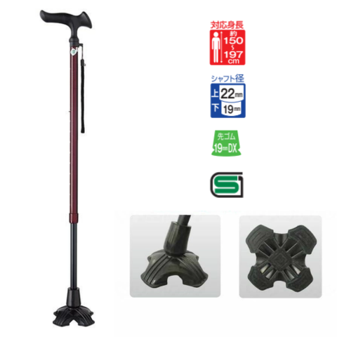 [Fuji Home] (富士家) WB3776四點抓地拐杖(銅色)