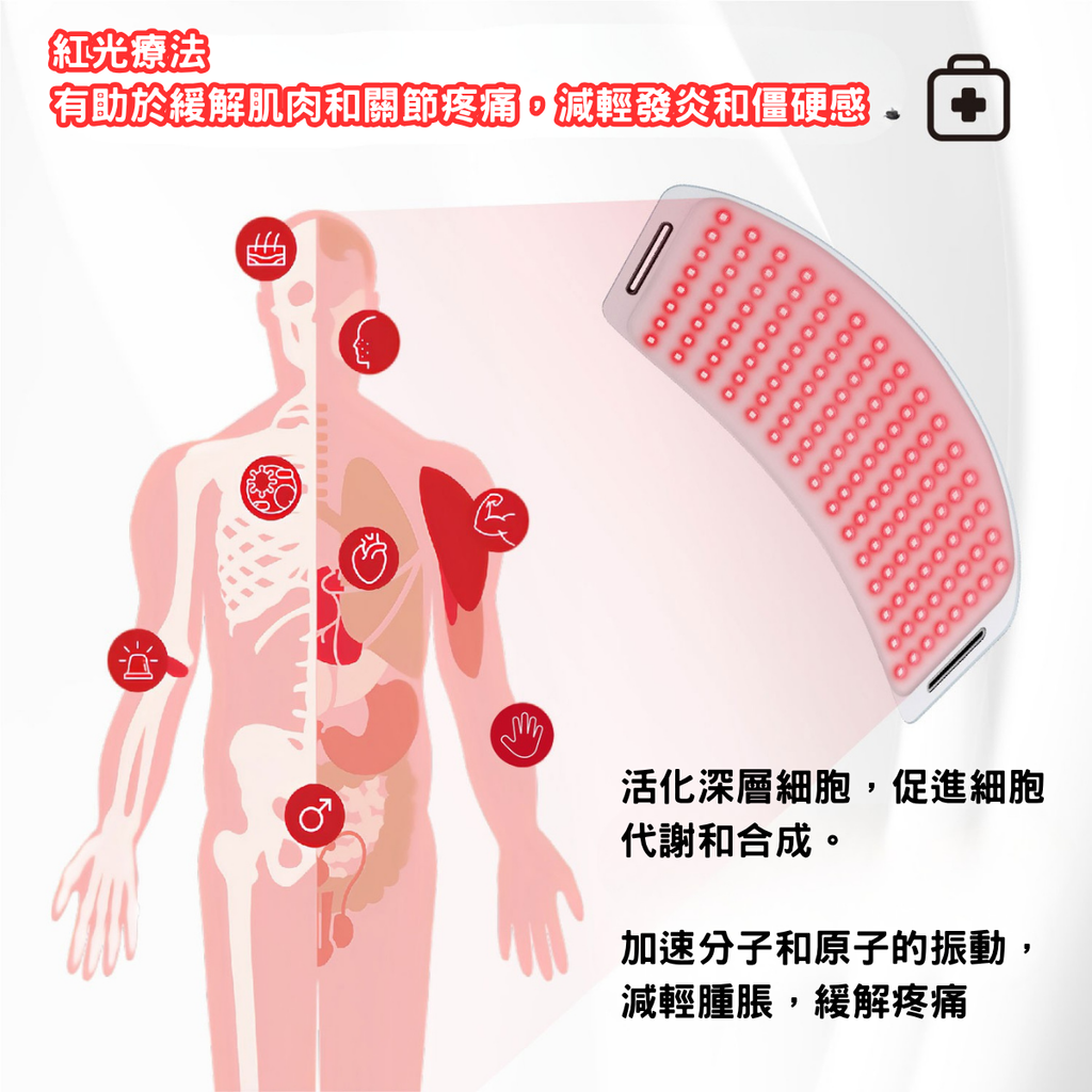 無線蜂巢深層紅光護理腰帶