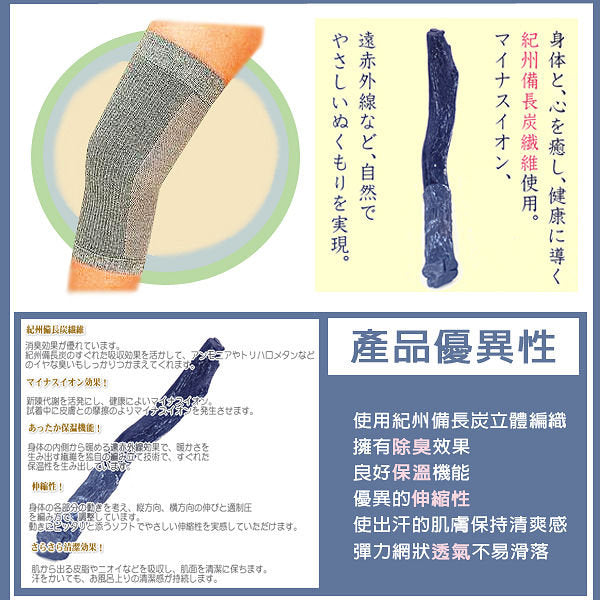 [Hayashi Knit] 紀州備長炭護膝 (兩件裝)