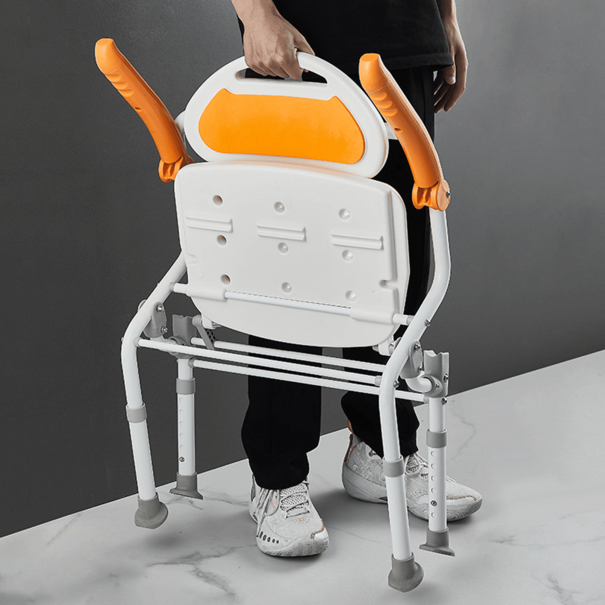 MEDS SUPPORT 折疊扶手沐浴椅 | 鋁合金防滑洗澡椅