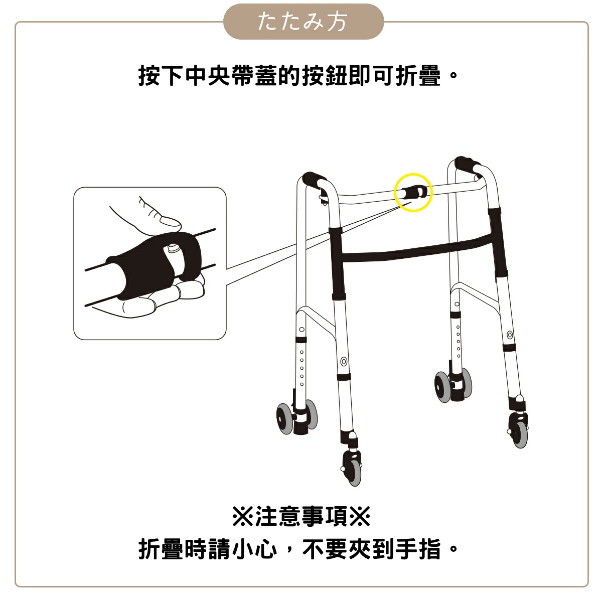 [樂樂健] 前後輪助行架 (新款 前寬僅53CM)