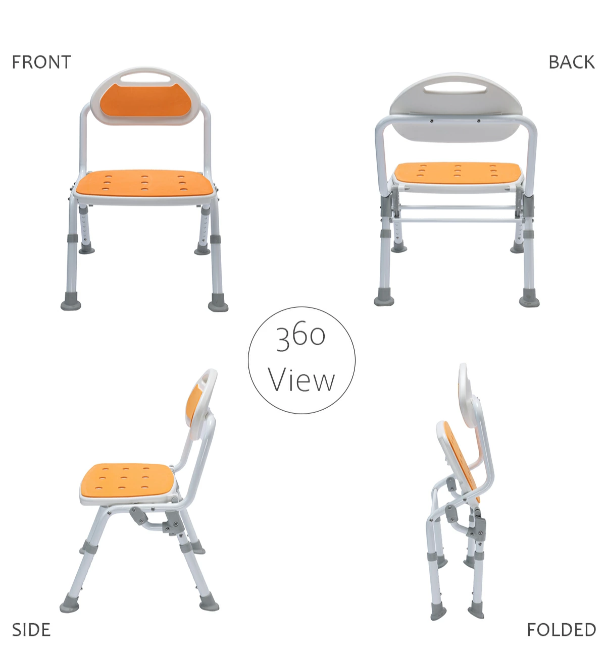 [樂樂健] RK-050050R 折疊靠背沐浴椅