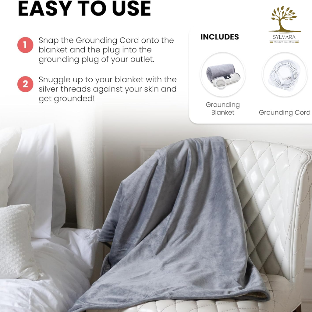 [Sylvara] 接地氣毛毯 絨被 自然療法 改善睡眠