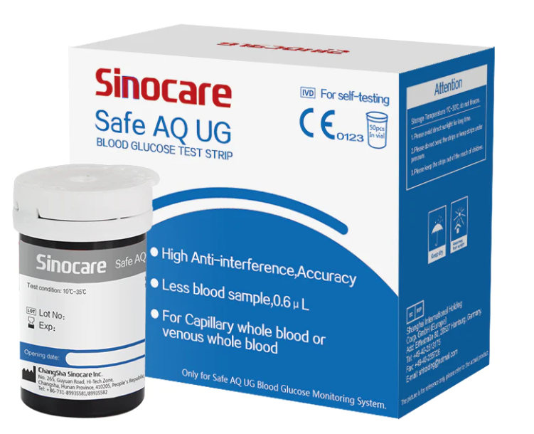 Sinocare AQ UG 2合1血糖尿酸測試儀 血糖試紙