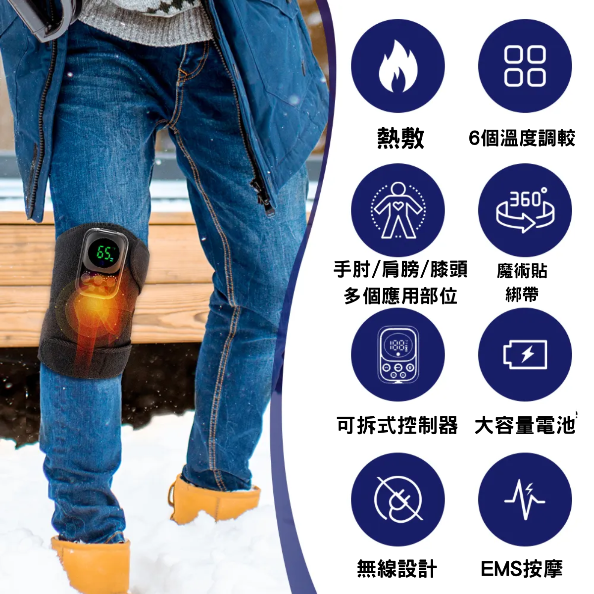 [Meds Support] 無線智能熱敷按摩護膝