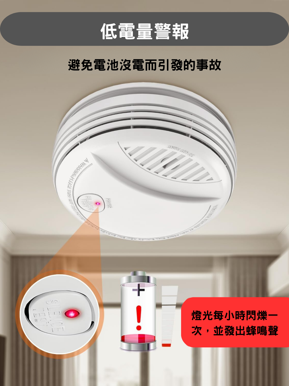 [WH] 智能WIFI防火煙霧警報器WHSM10